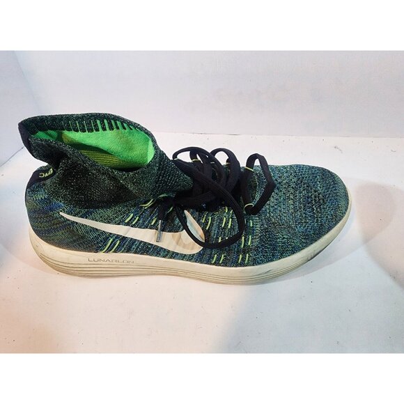 Nike LunarEpic Flyknit “Poison Green” Running Shoes Mens Size 15 818676-003 - Picture 7 of 16